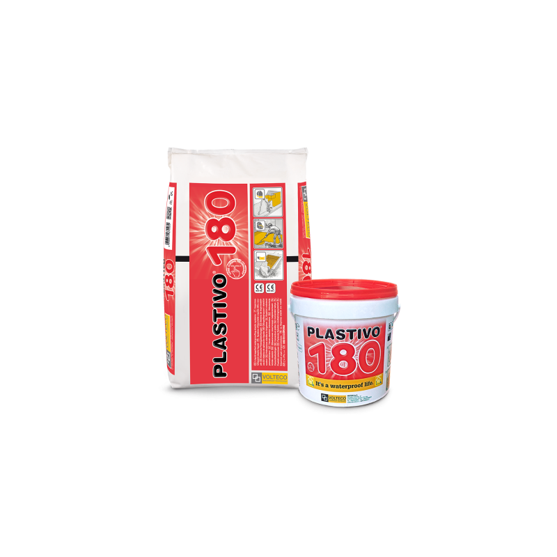 Plastivo Volteco 180 impermeabilizzante flessibile bicomponente (sacco 15 kg + liquido 5 kg)